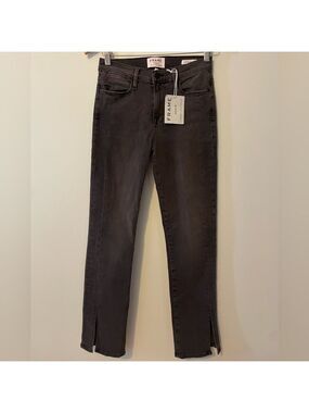 FRAME Denim Le High Straight Split Seam Jeans Colour Muddy River Size 25 NWT